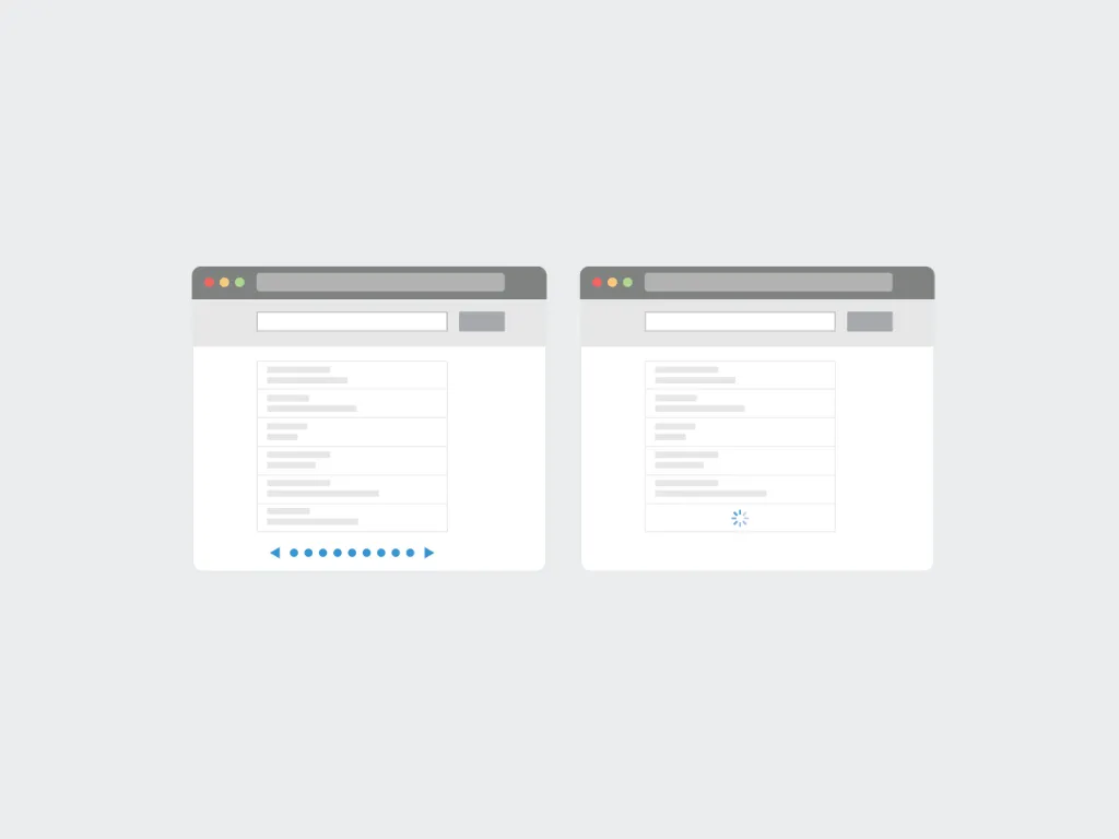 Infinite Scroll jetzt auf Suchseiten