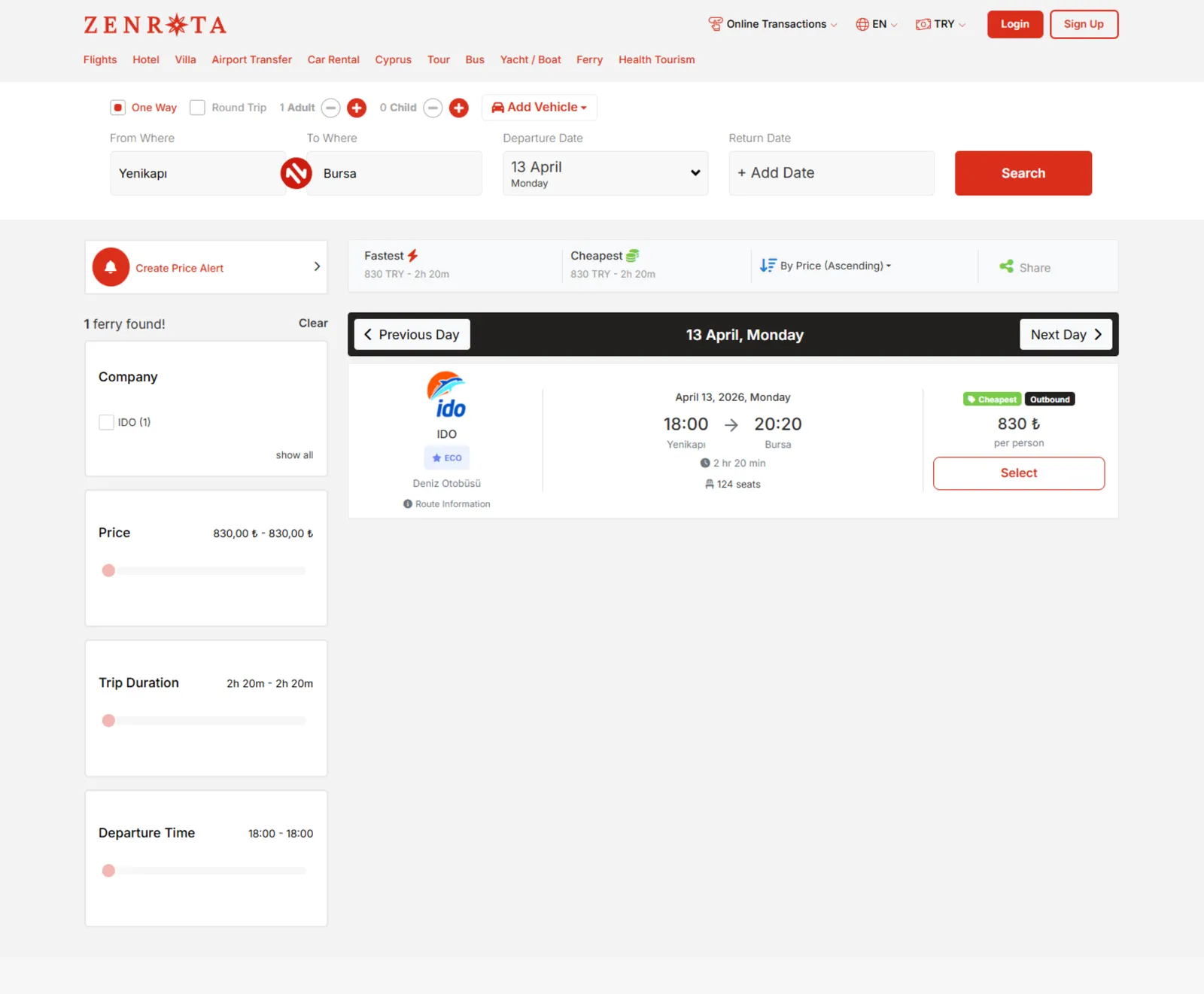 Voyage Listing & Filtering