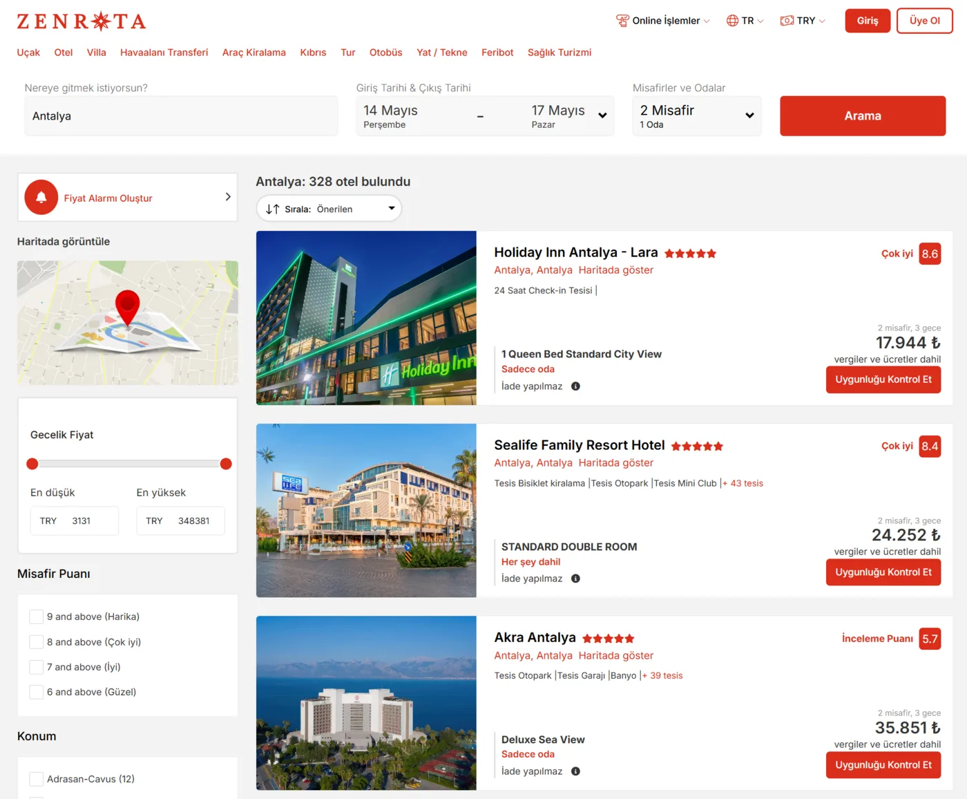 Otel Rezervasyon Sitesi