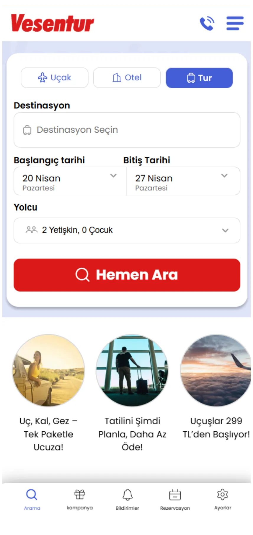 Mobil Tur Satışı