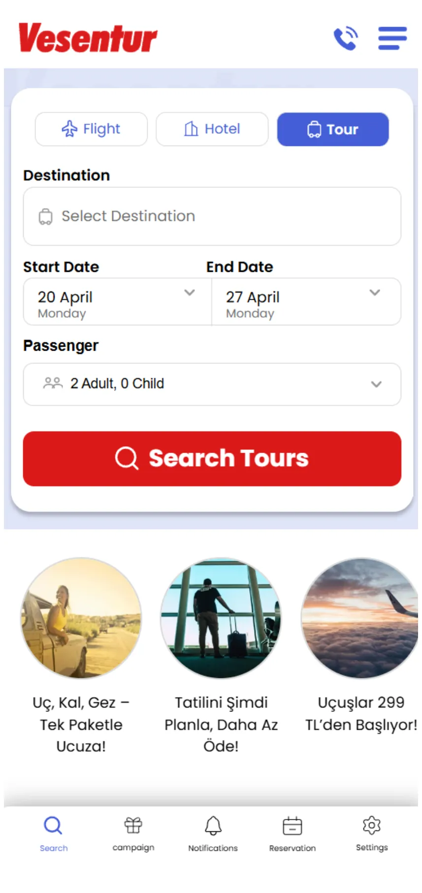 Mobile Tour Sales